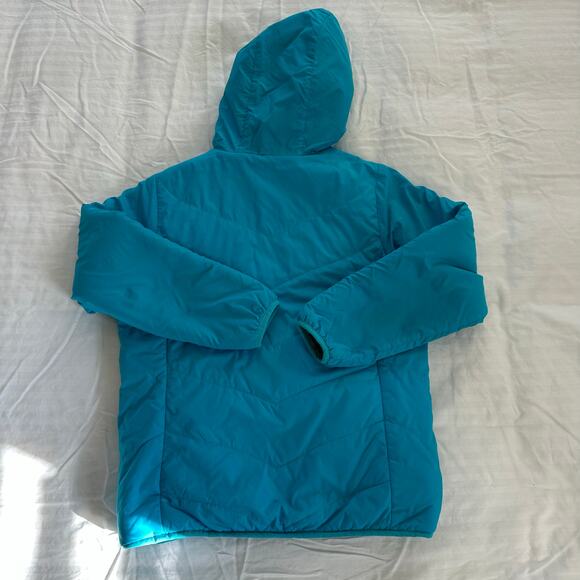The North Face Hooded Fully Lined Blue Puffer Waterproof Jacket Girls L 14-16 - Picture 8 of 10